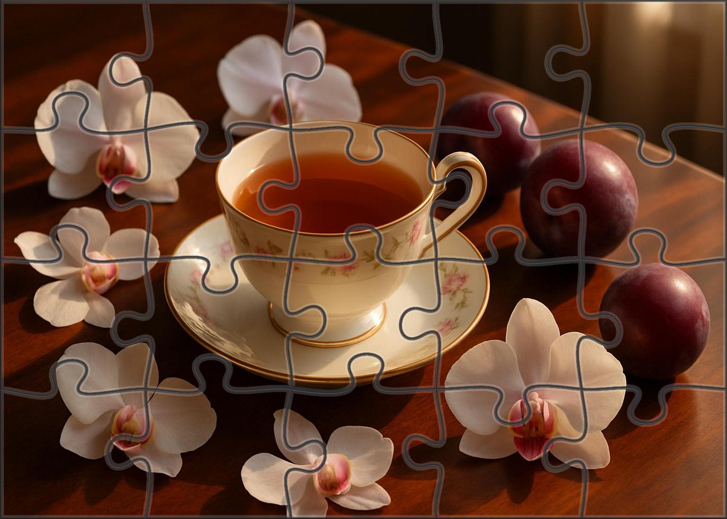 Silent Orchid Fragrant Black Tea With Orchid Blossom And Plum 200 Piece Puzzle