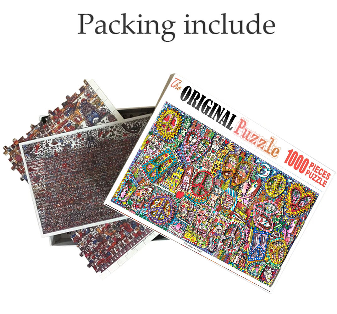 Tribal illustrations Wooden 1000 Piece Jigsaw Puzzle Toy For Adults and Kids puzzle