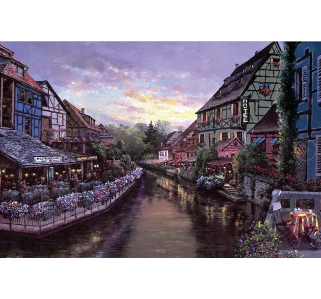 Riverside Hotel Wooden 1000 Piece Jigsaw Puzzle Toy For Adults and Kids puzzle