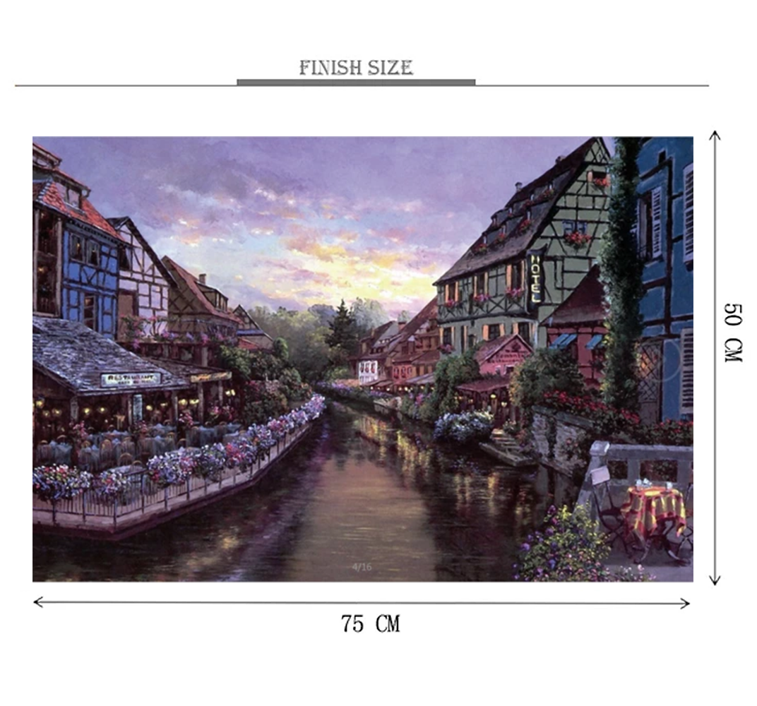 Riverside Hotel Wooden 1000 Piece Jigsaw Puzzle Toy For Adults and Kids puzzle