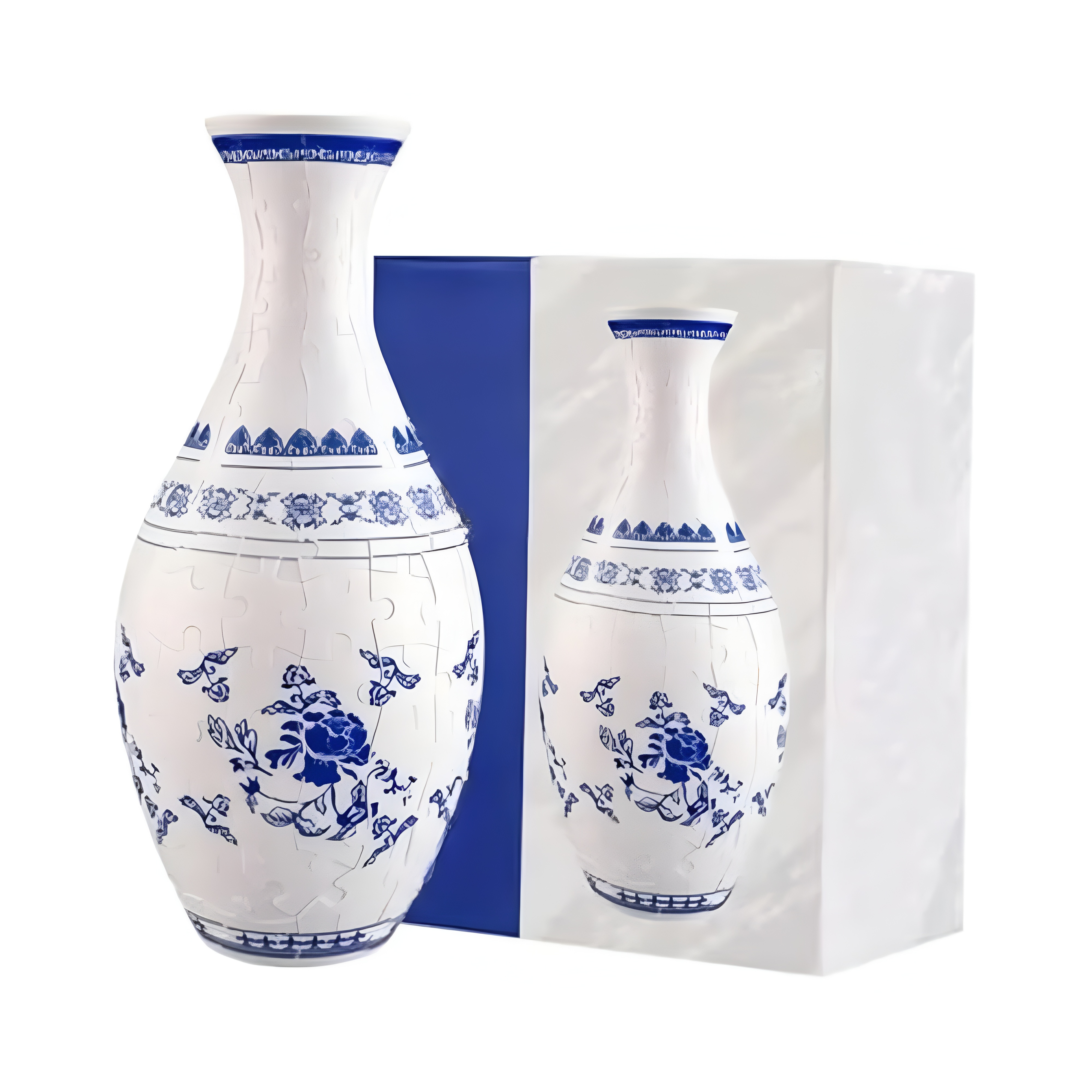 Puzzle Vase for Adults - DIY Flower Planter Jigsaw Puzzle Kit, Decorative Art Jar Craft for Home Decor