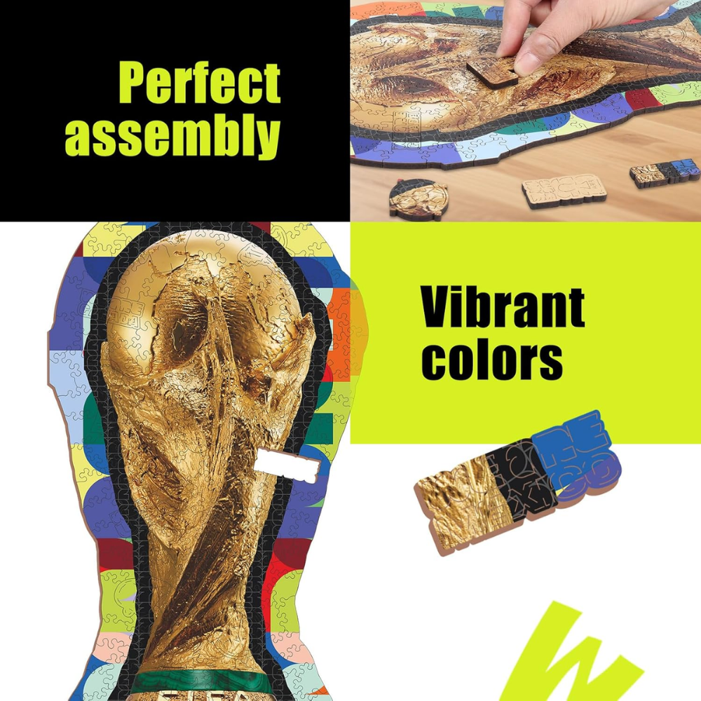 Pack Of 200 Fifa World Cup 2026 Trophy Wooden Creative Puzzles 