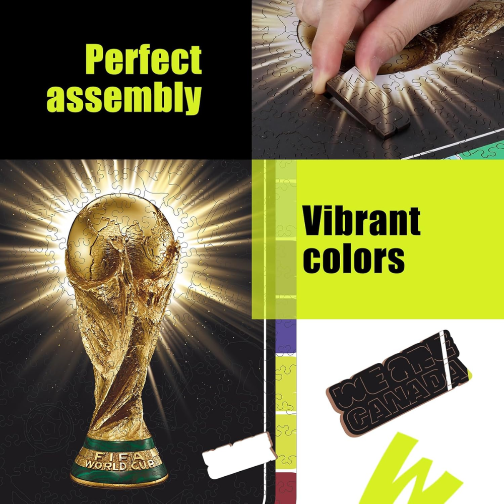 Official FIFA World Cup 2026 Wooden Puzzle Indoor Family Game  