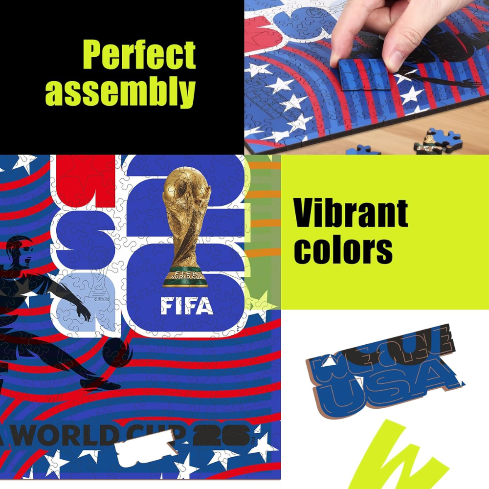 Pack Of 200 Fifa Usa Poster Wooden Puzzle For Adult