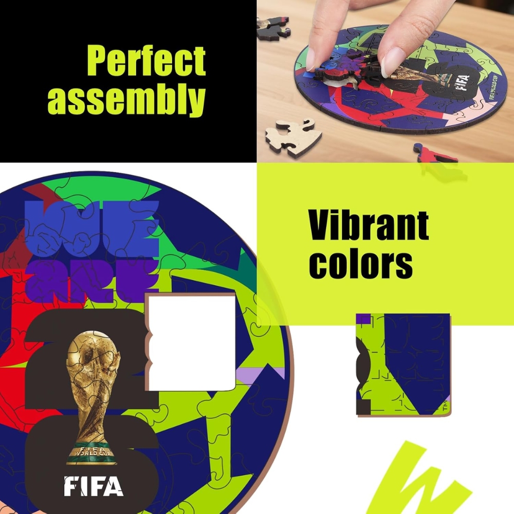 Official FIFA 2026 Wooden Puzzle For Football 200 Pieces Set