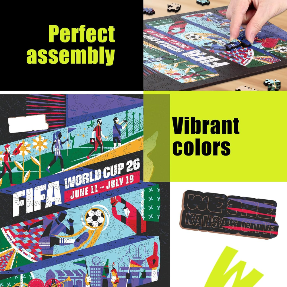 FIFA World Cup 2026 Kansas City Puzzle Pack Of 200 Wooden Pieces