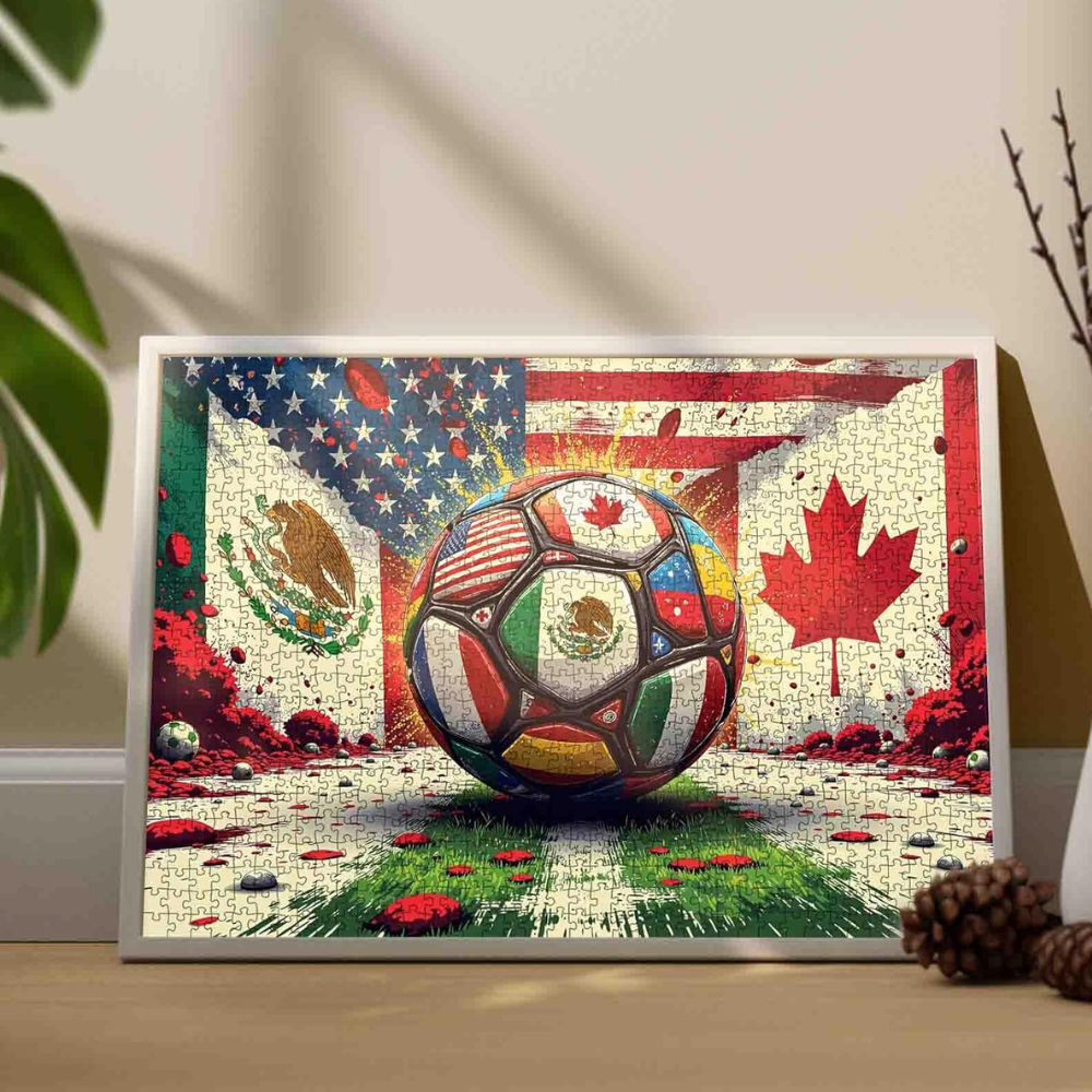 FIFA World Cup 1000 Piece National Flag Jigsaw Puzzle For Adults