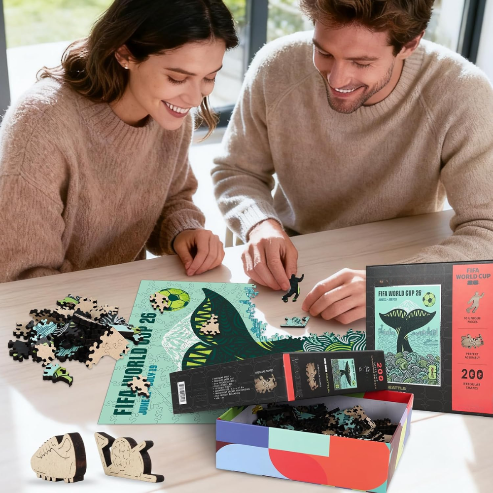 200 Pieces Of FIFA 2026 Seattle City Themed Wooden Puzzle 