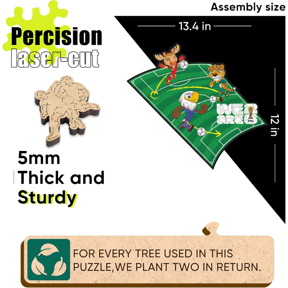 FIFA 2026 Wooden Puzzle Pack Of 200 Pieces For Family Fun