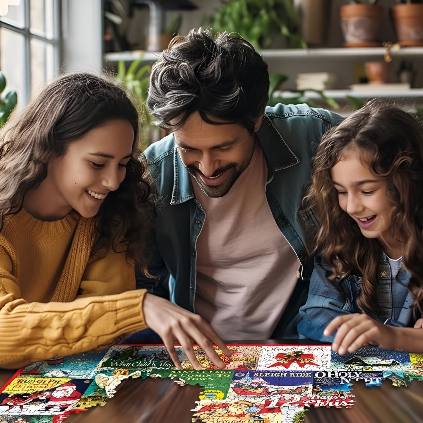 1000 Piece Jigsaw Puzzle Winter Christmas Holiday Puzzles for Adults and Kids