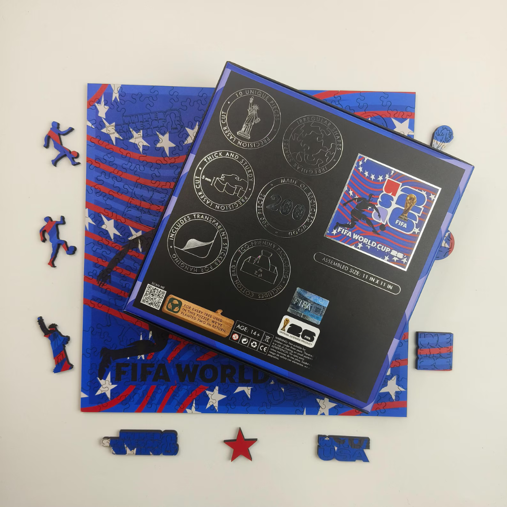 World Cup 2026 Official FIFA USA 200 Pcs Wooden Jigsaw Puzzle