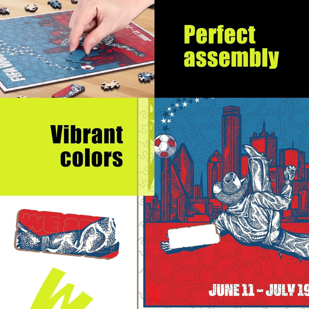 FIFA World Cup 2026 Dallas City Wooden Puzzle for Adult