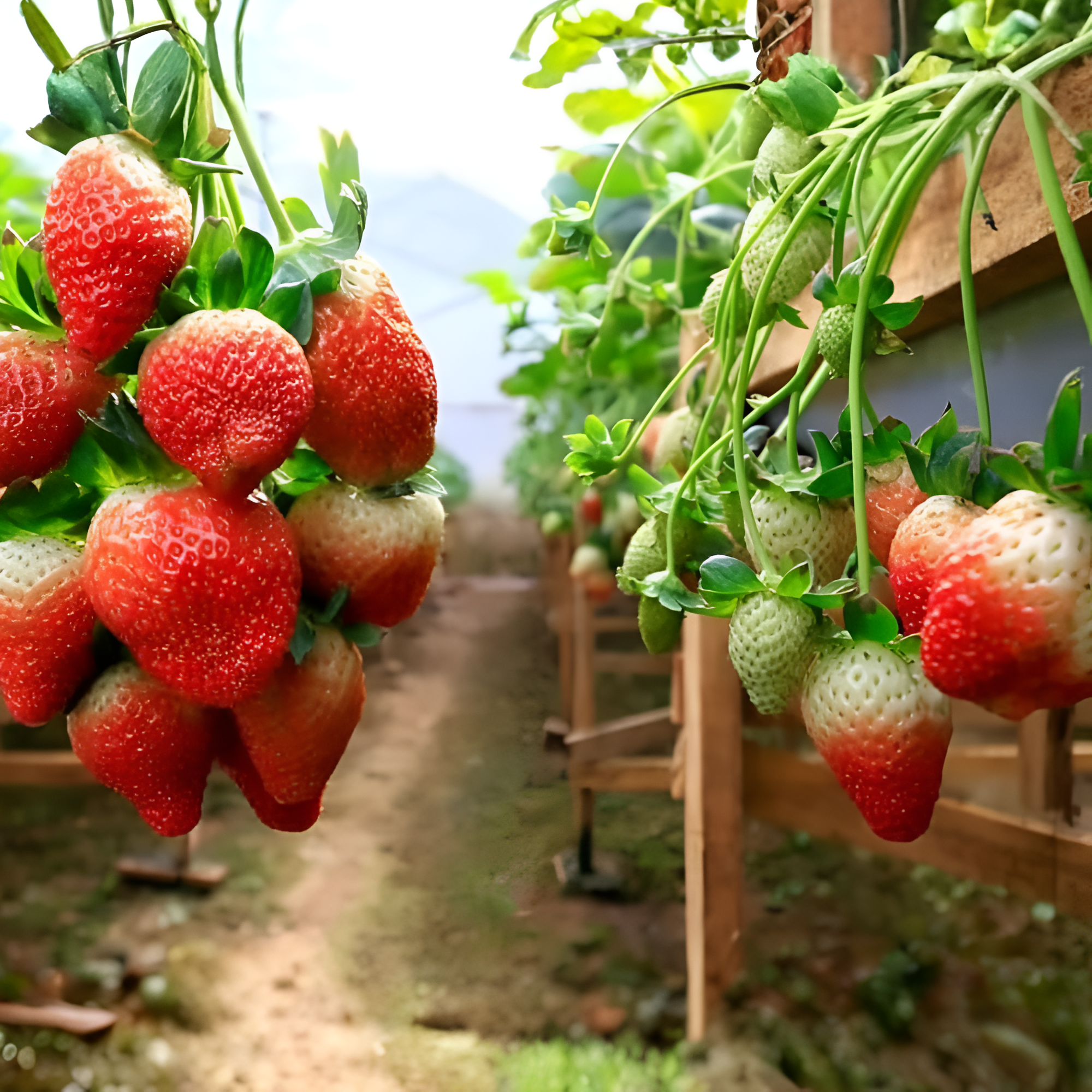 Red Climbing Strawberry Seeds Garden Fruit Seed Sweet and Delicious Everbearing Fruit Plant Home Garden
