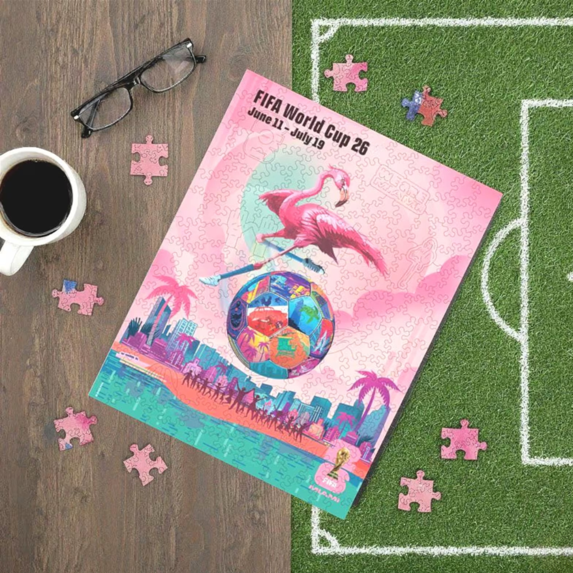 World Cup 2026 FIFA Miami Wooden Jigsaw