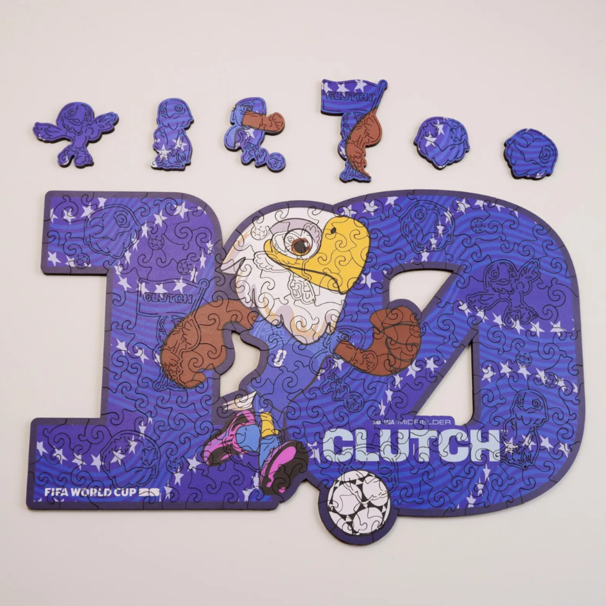 Pack Of 150 Fifa Usa 2026 Mascot Clutch Wooden Puzzle