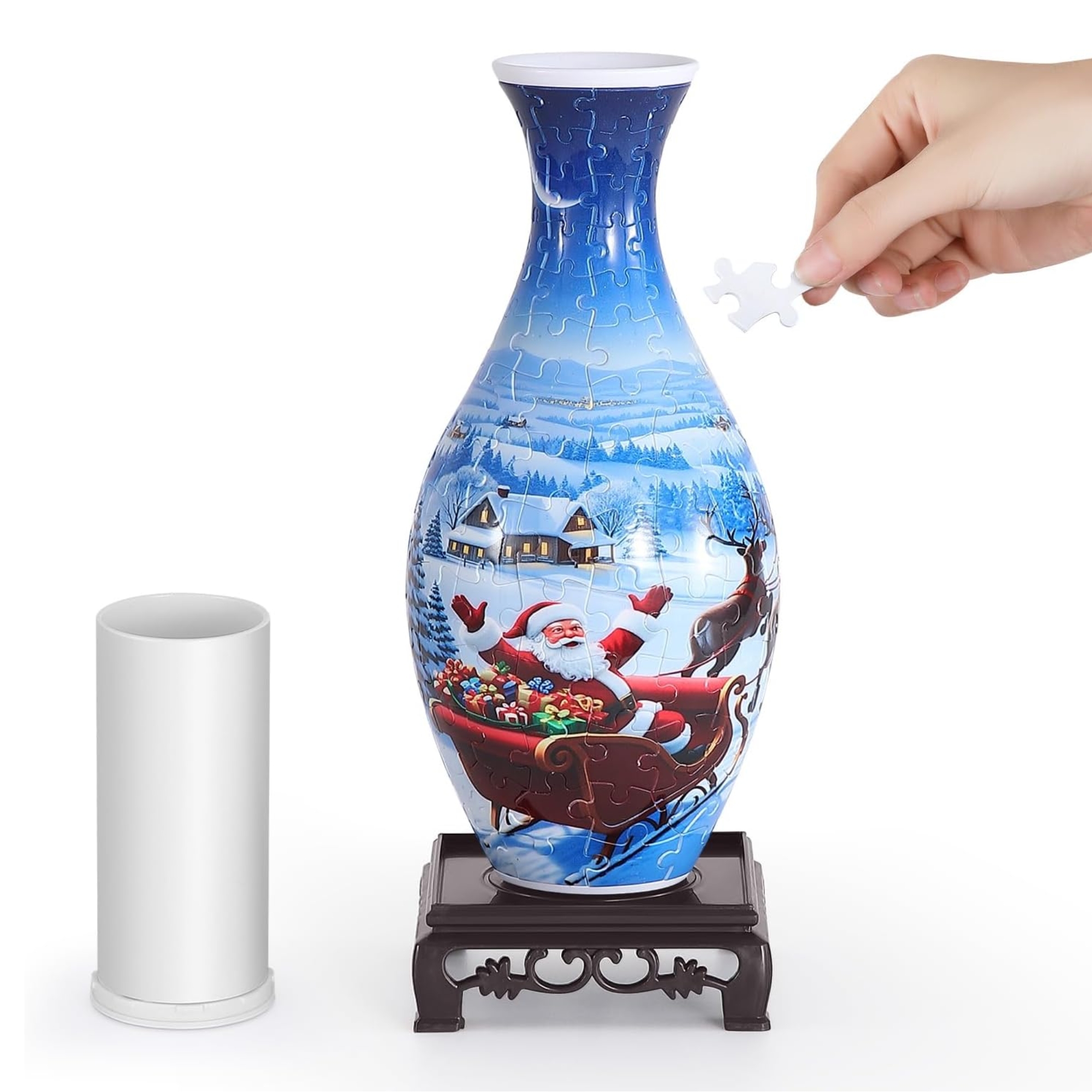3D Puzzle Vase for Adults, Jigsaw Puzzle Vase for Flower, Art Puzzles Gift for Women