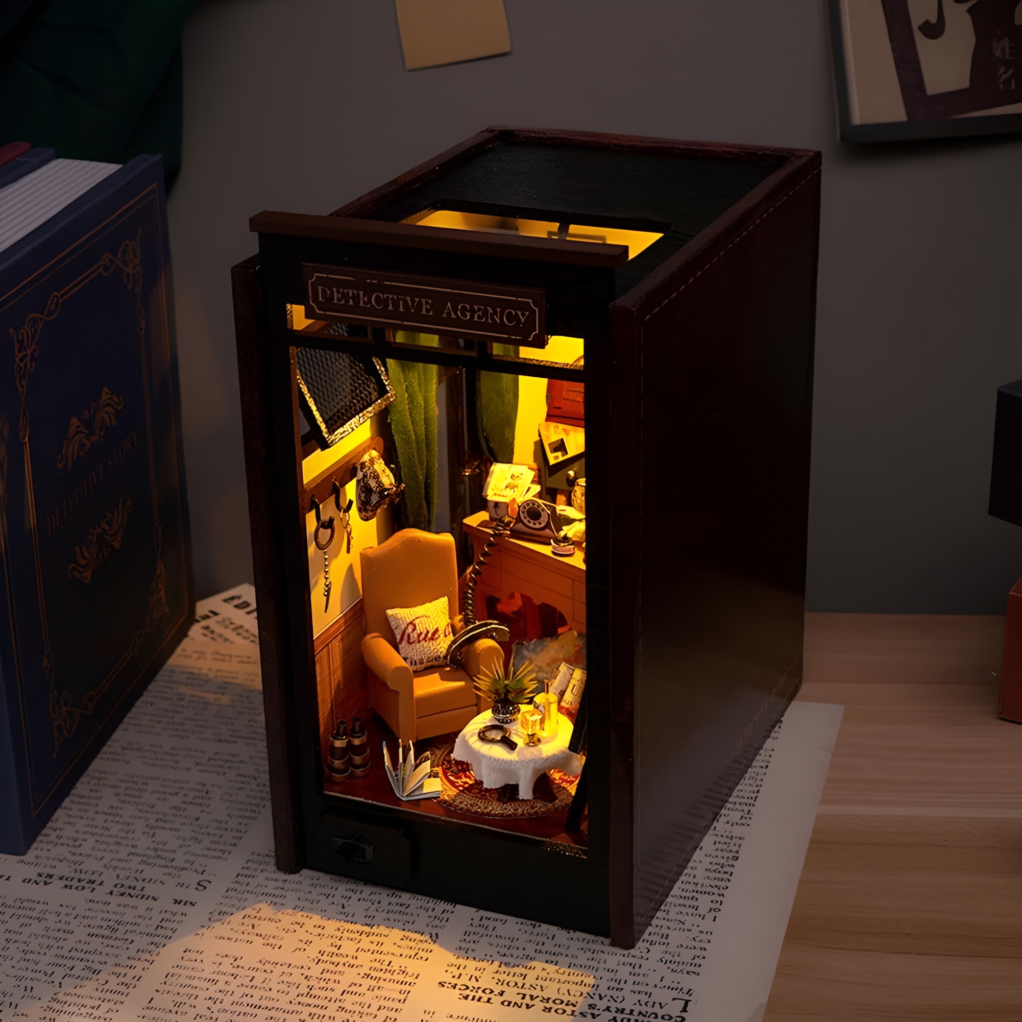 3D Book Nook Bookshelf Insert Puzzle Kit