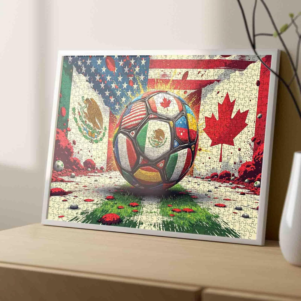 FIFA World Cup 1000 Piece National Flag Jigsaw Puzzle For Adults