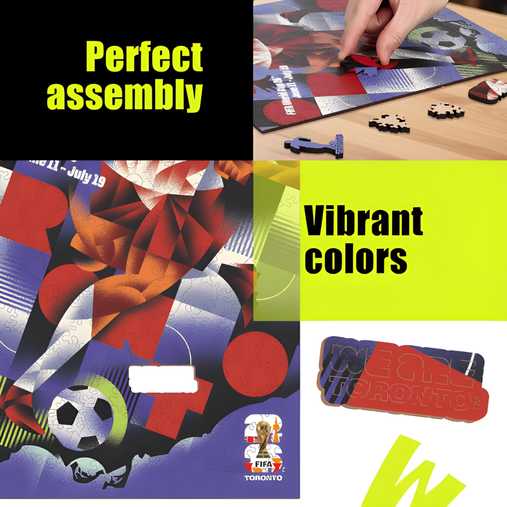 200 Pieces Of FIFA 2026 Wooden City Puzzle Toronto Themed Jigsaw Puzzle 