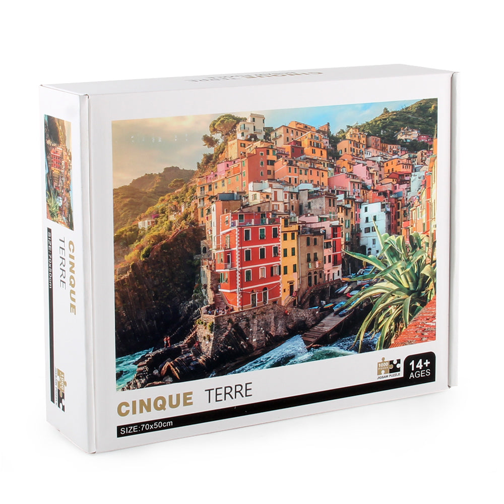 Cinque Terre Wooden 1000 Piece Jigsaw Puzzle Toy For Adults and Kids puzzle