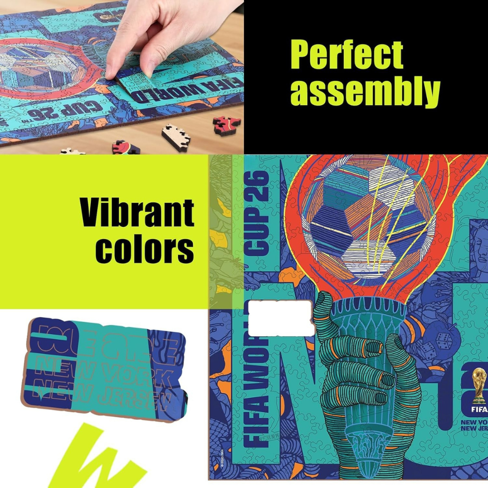 FIFA World Cup 2026 NYNJ Poster Wooden Puzzle for Adult