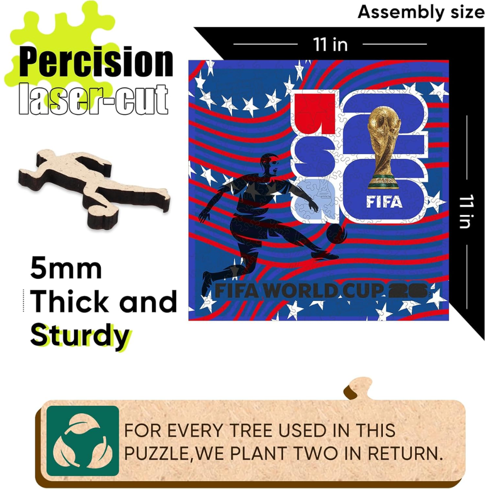Pack Of 200 Fifa Usa Poster Wooden Puzzle For Adult
