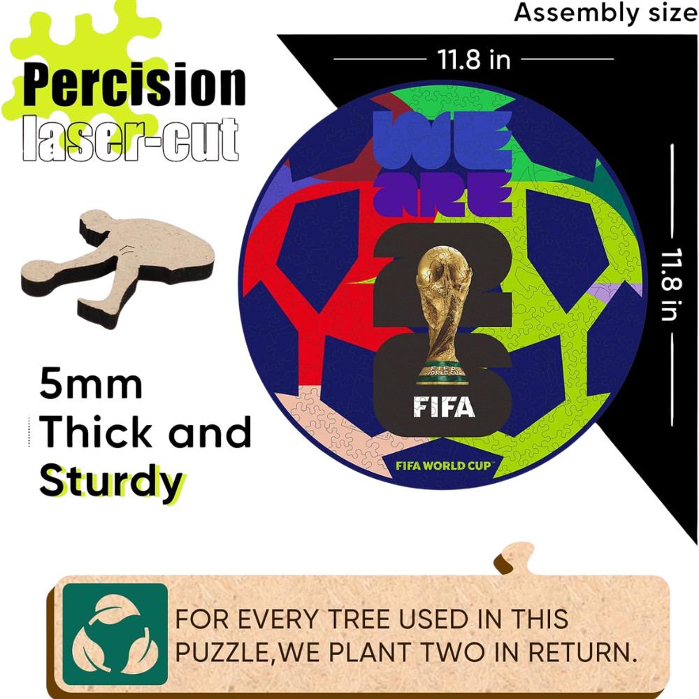 Pack Of 200 Fifa 2026 World Cup Wooden Puzzle For Adults 