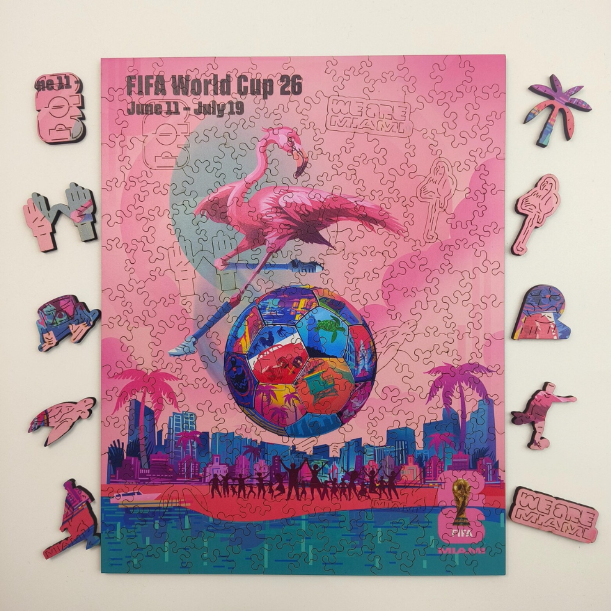 World Cup 2026 FIFA Miami Wooden Jigsaw