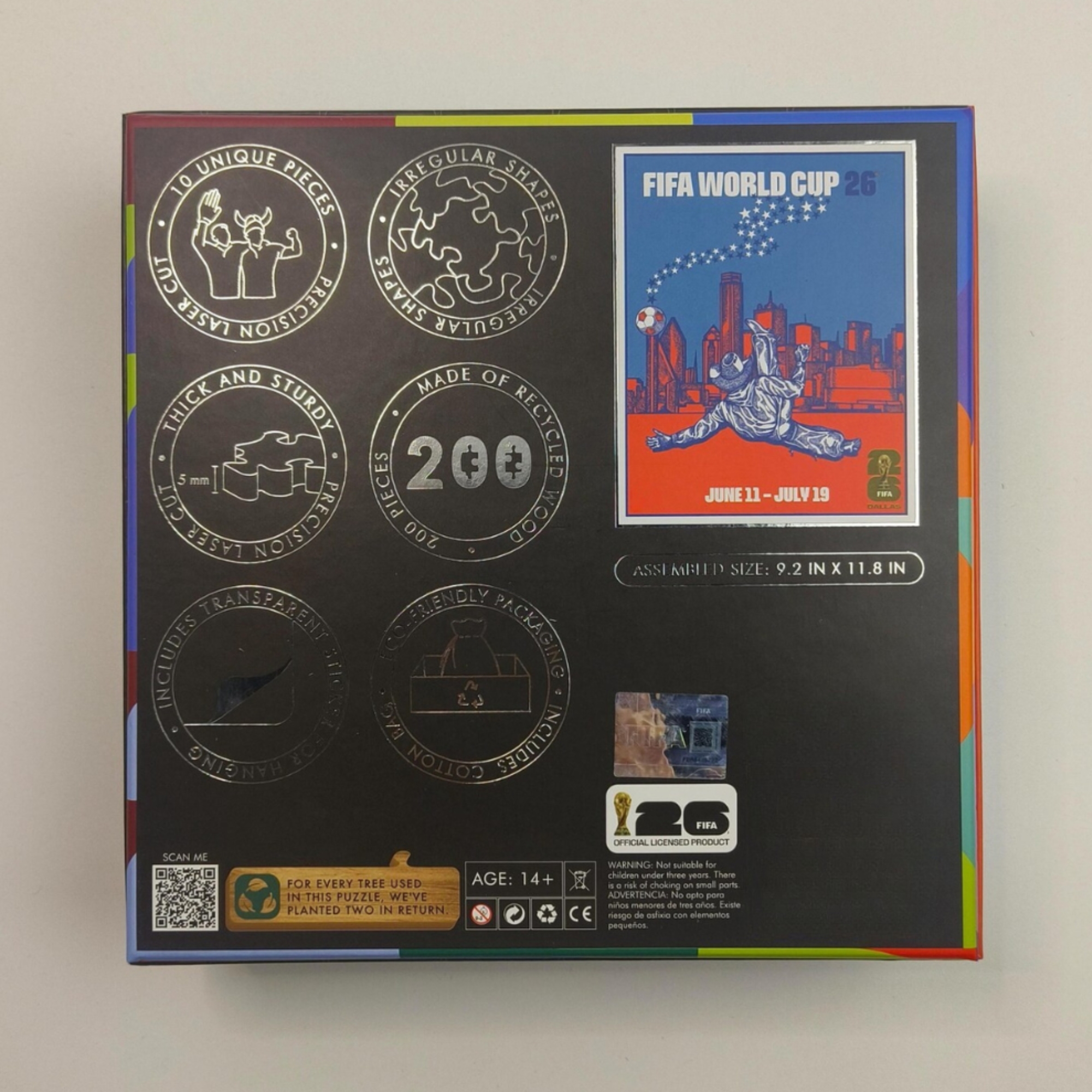 FIFA World Cup 2026 Dallas City Poster Wooden Puzzle