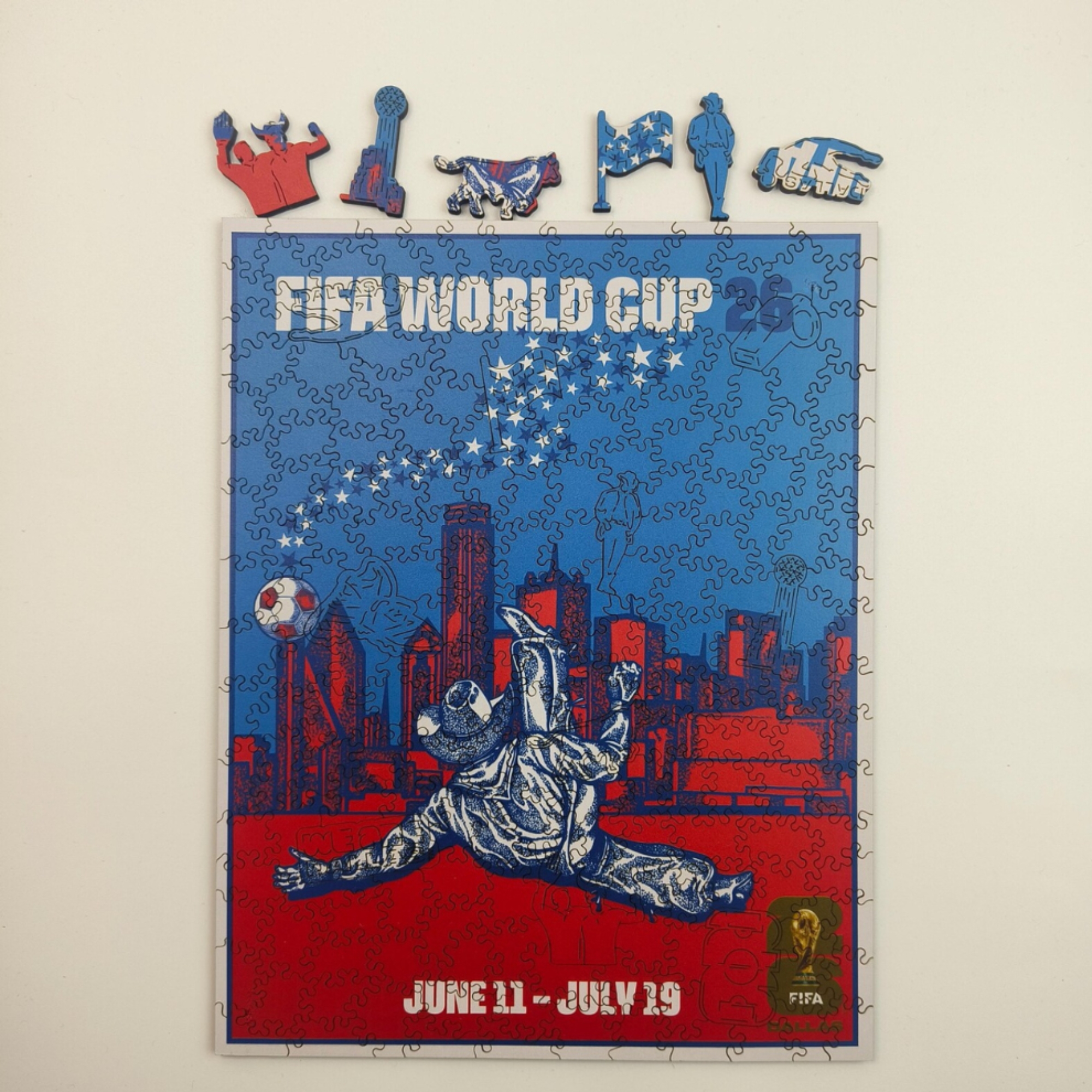 FIFA World Cup 2026 Dallas City Poster Wooden Puzzle