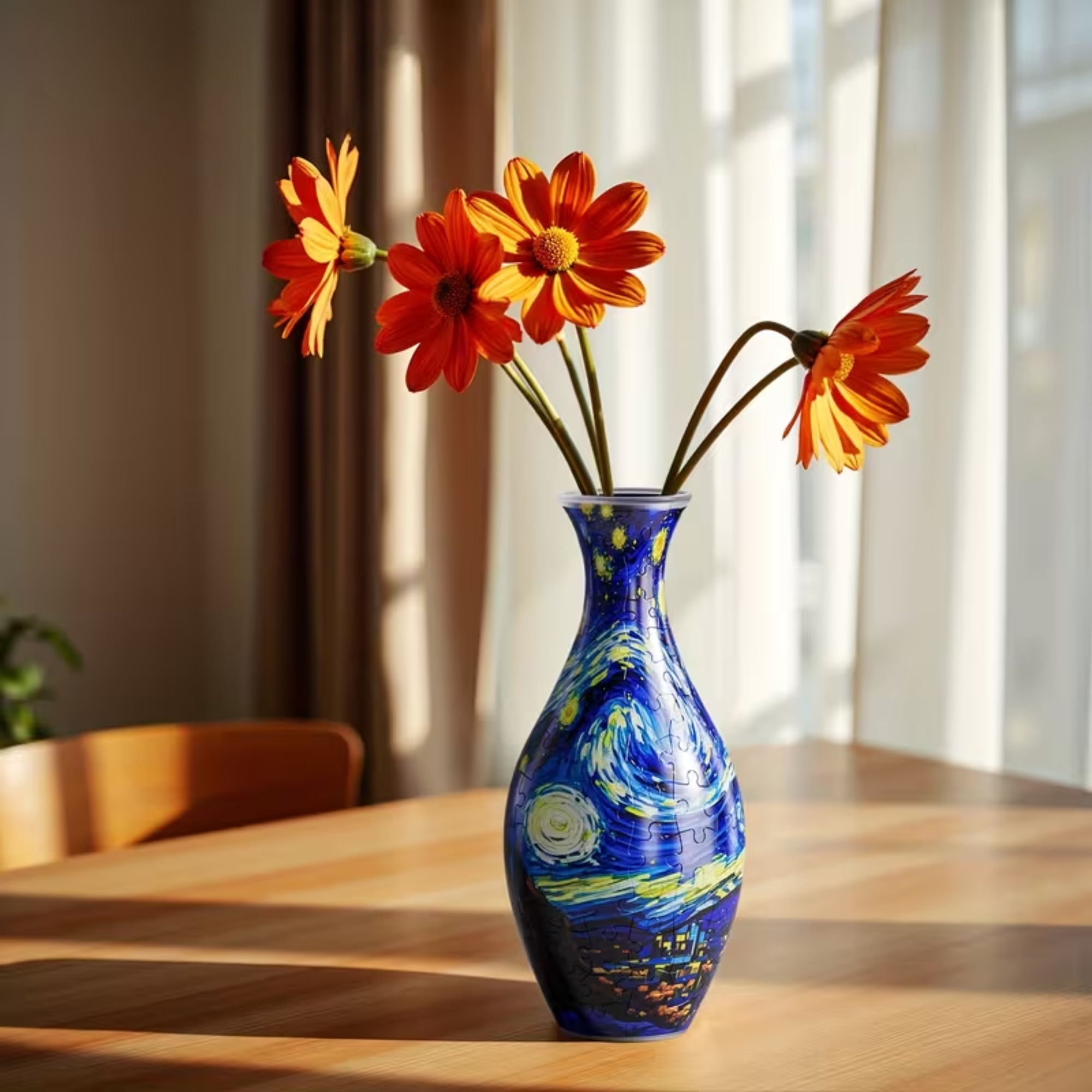 Puzzles Vase for Grown-Ups, 160Pcss 3D Puzzle Vase - Starry Night Design, Stereo Puzzles for Adults