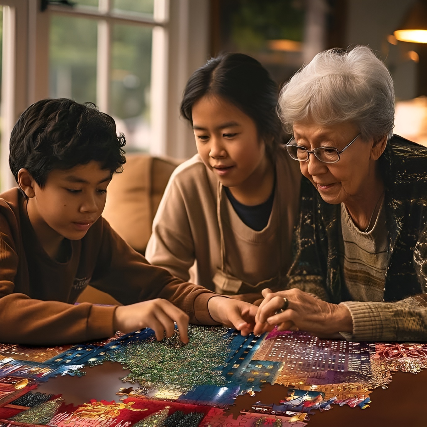 1000 Piece Jigsaw Puzzle Winter Christmas Holiday Puzzles for Adults