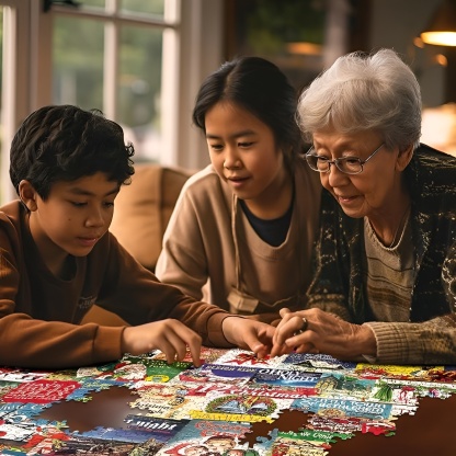 1000 Piece Jigsaw Puzzle Winter Christmas Holiday Puzzles for Adults and Kids