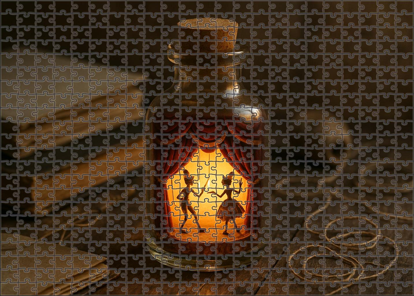 Puppet Theater In A Bottle 50 Piece Puzzle