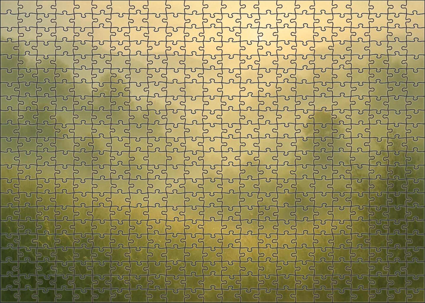 Morning Mist Over Rolling Hills 100 Piece Puzzle