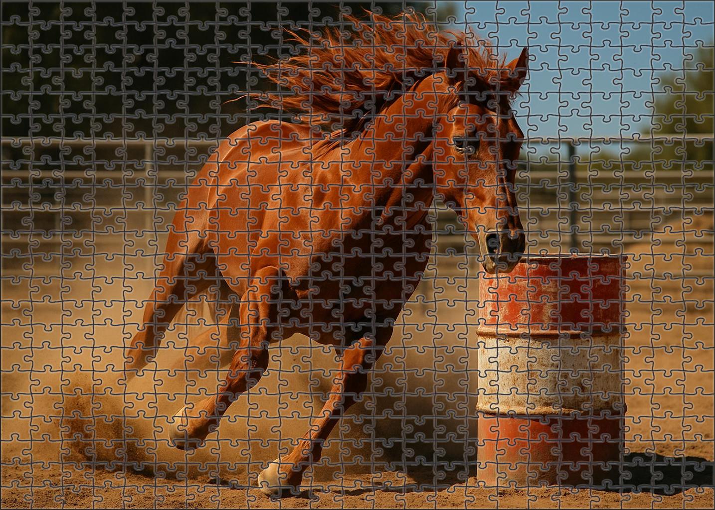 Copper Blaze Quarter Flashy Sorrel Colt With Explosive Acceleration Custom Jigsaw Puzzle