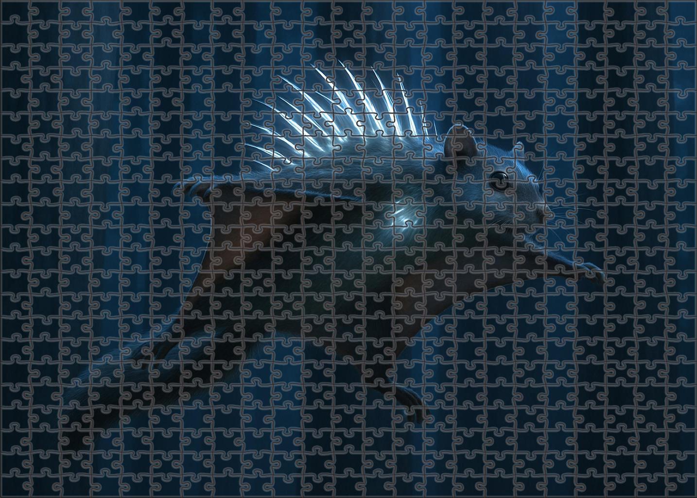 Silver-spined Glider Flying Mammal With Reflective Quills Puzzle Fun