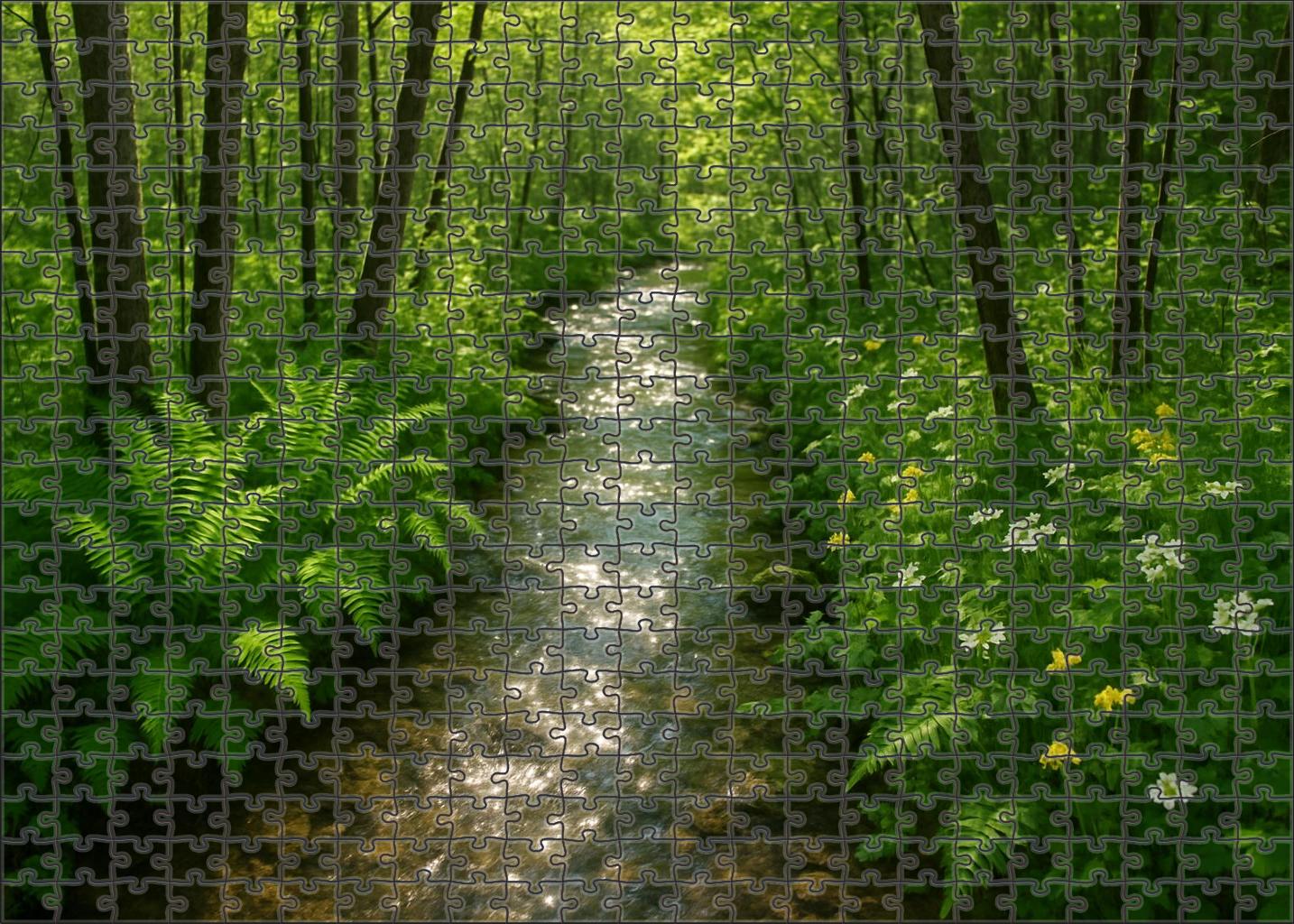 Crystal Stream Thicket Easy Puzzles