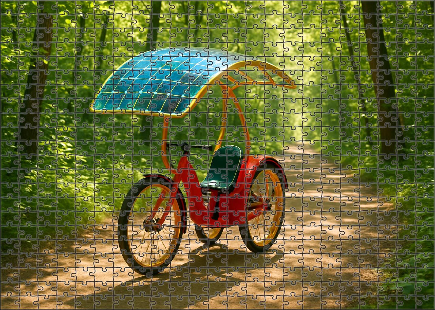 All-terrain Solar Tricycle 100 Piece Puzzle