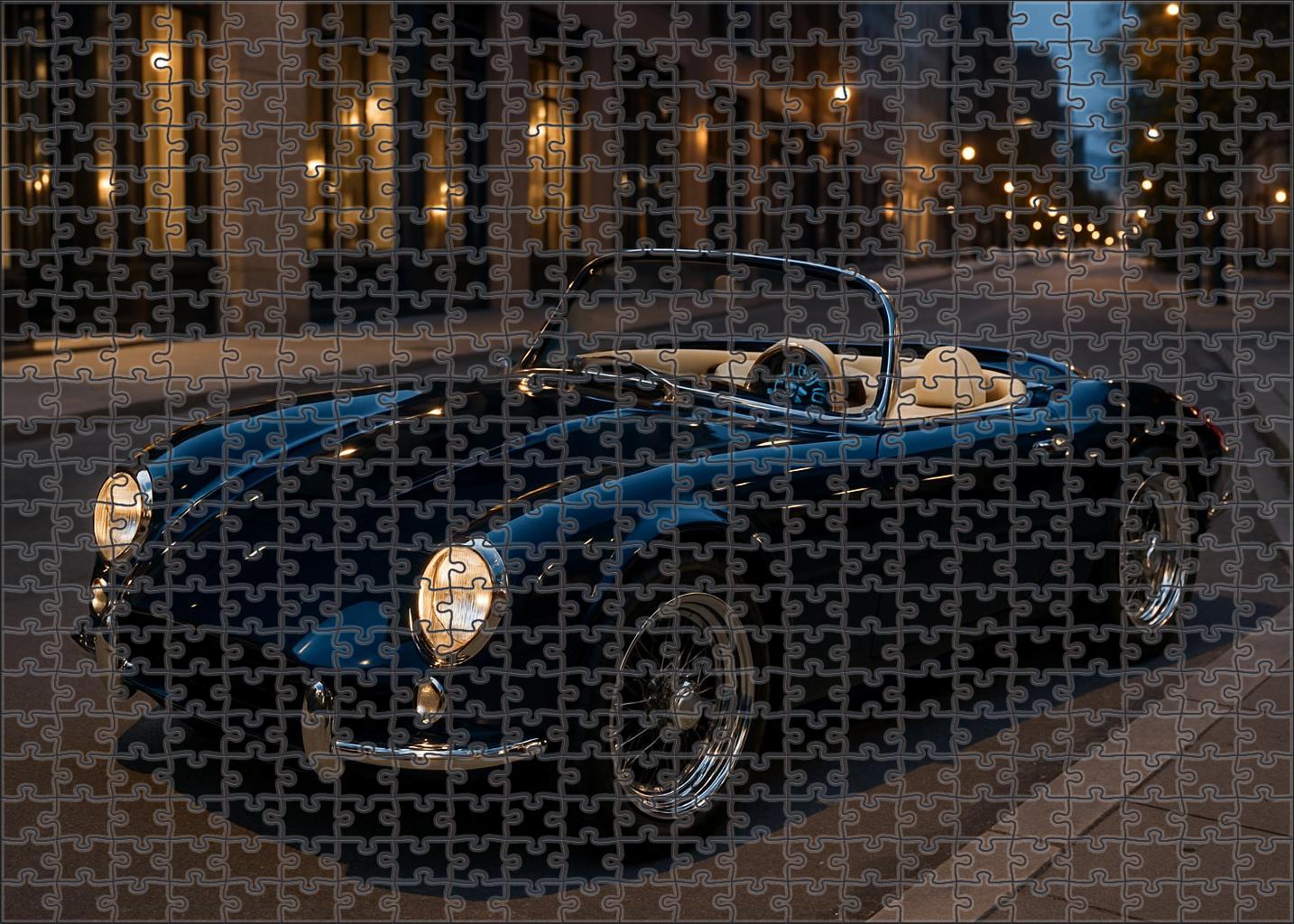 Eclipse Horizon Retro-futuristic Electric Roadster With Agile Handling Large Format Puzzle