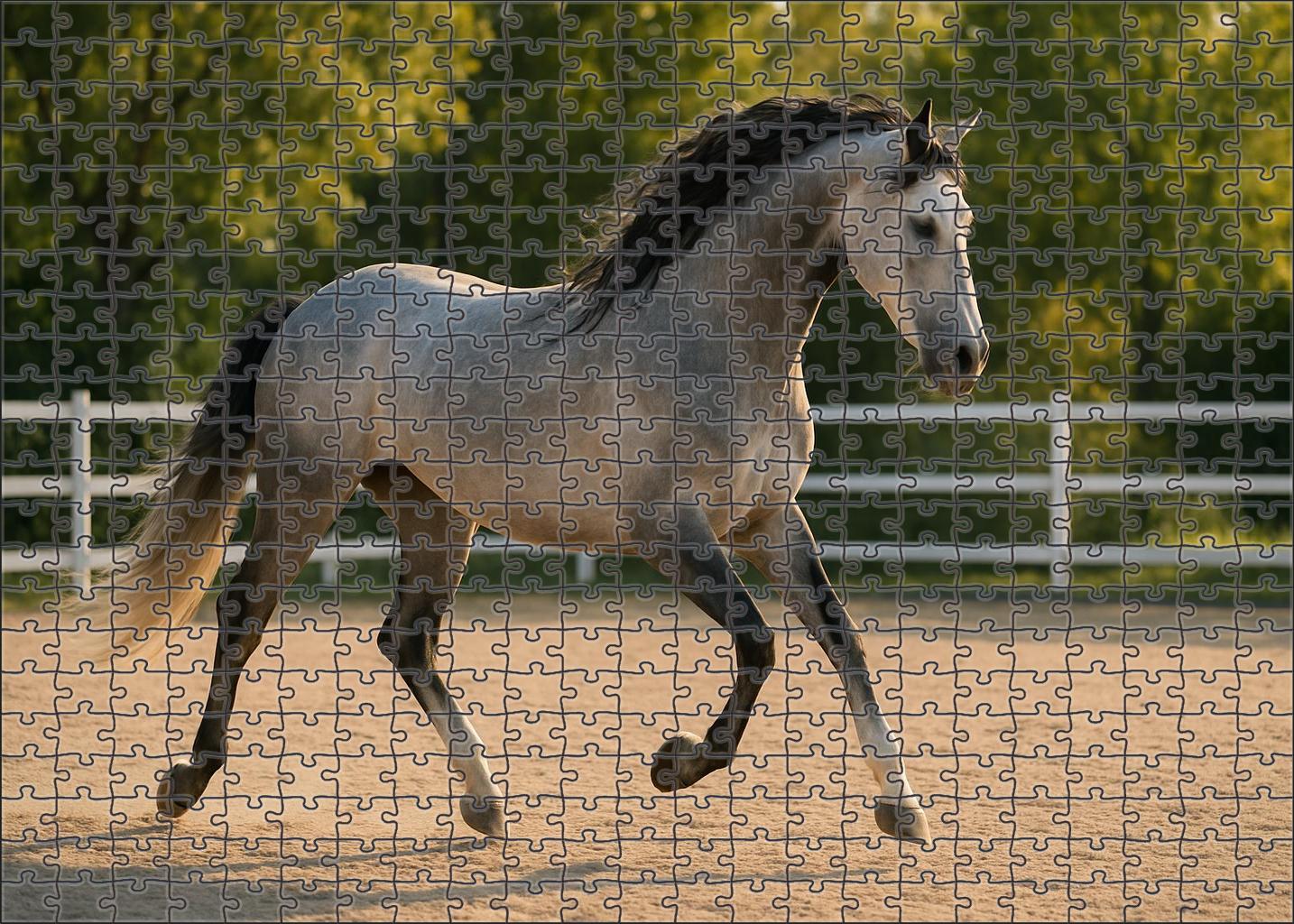 Silver Moonlight Elegant Gray Warmblood With Fluid Movement And Calm Temperament Easy Puzzles