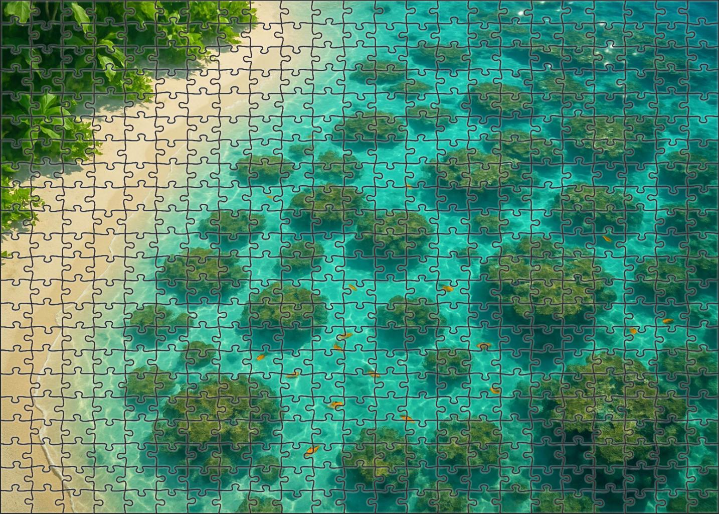 Crystal Lagoon Shore Turquoise Waters And Coral Gardens Easy Puzzles