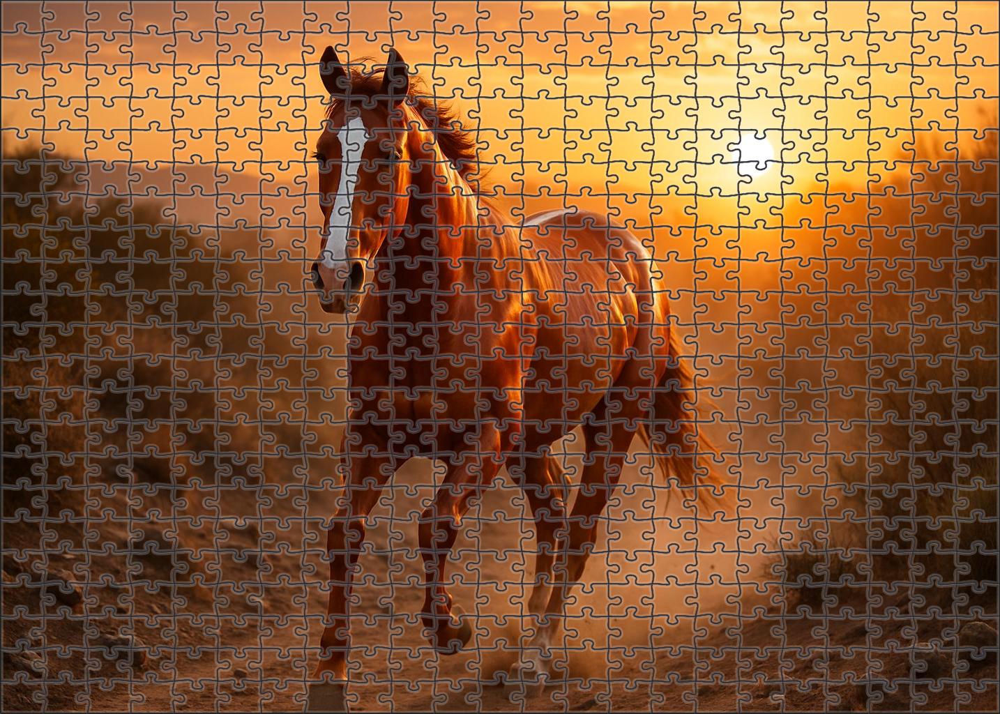 Copper Blaze Endurance Gelding Radiant Sorrel With Resilient Heart Puzzle Collection