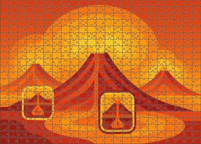 Volcanic Activity Risk Chart Mini Puzzle