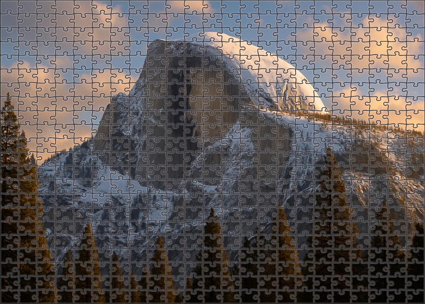 Snow-clad Dome Above The Alpine Forest Mini Puzzle