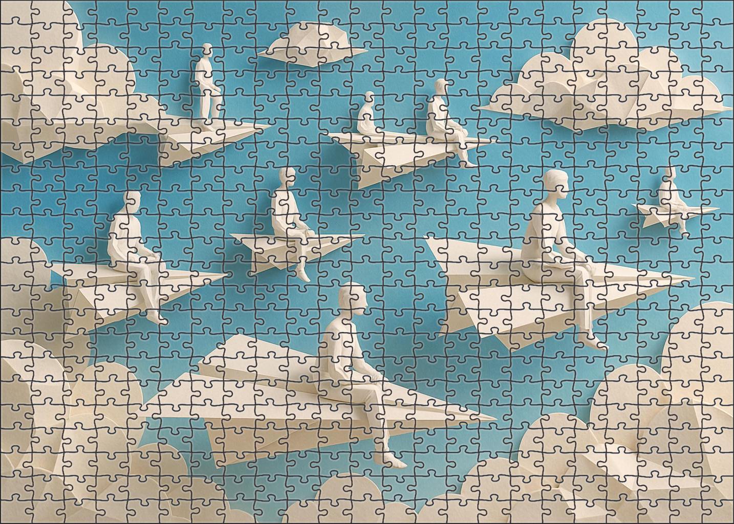 The Paper Plane Aviary 200 Piece Puzzle