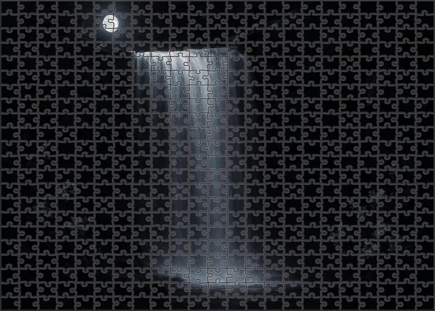 Midnight Driftfall Custom Jigsaw Puzzle