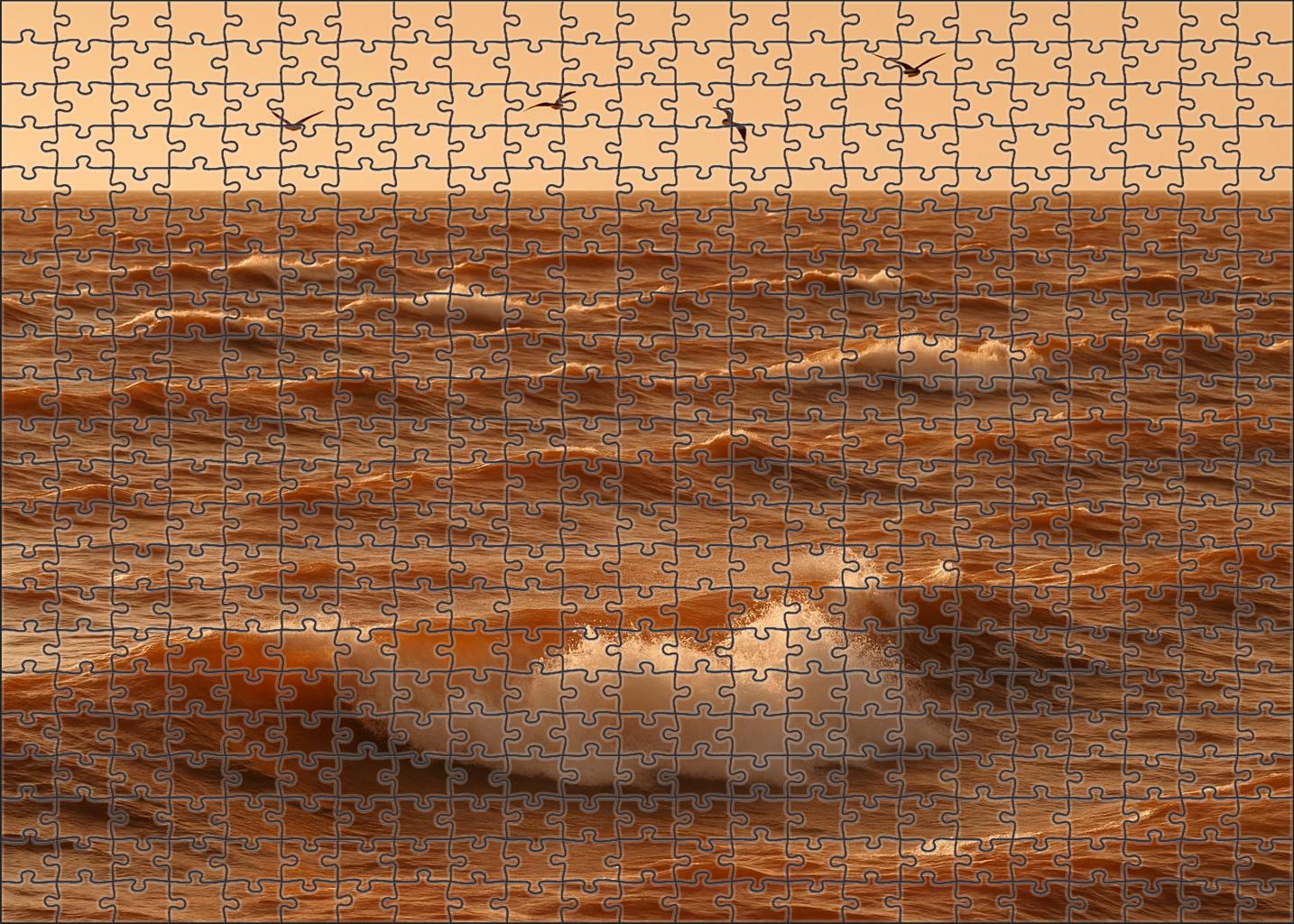 Copper Swell Horizon Custom Jigsaw Puzzle