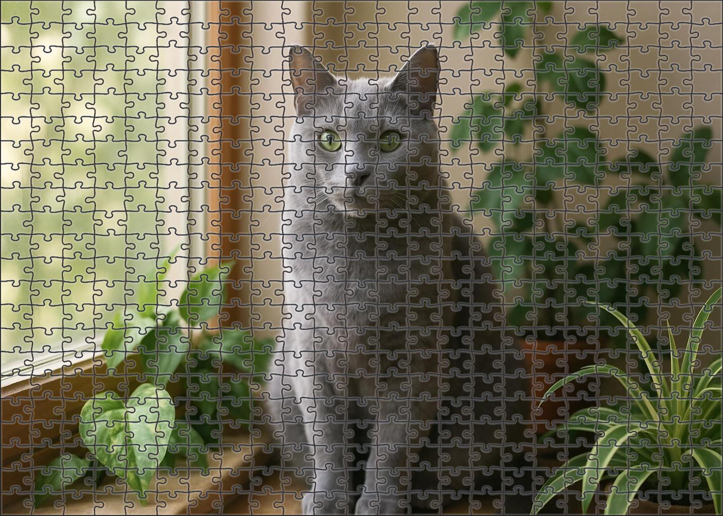 Velvet Twilight Plush Blue-gray With Serene Presence Family Puzzles