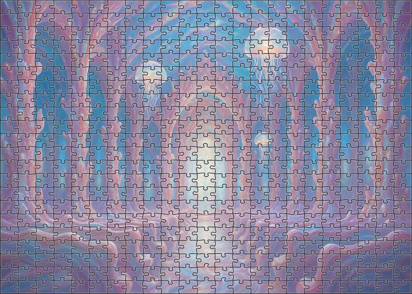 The Coral Cathedral Beneath Liquid Skies Puzzle For Adults